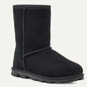 NEW UGG Essential Short Boot Womens 11 Black Suede Cozy Warm Classic Boho Winter